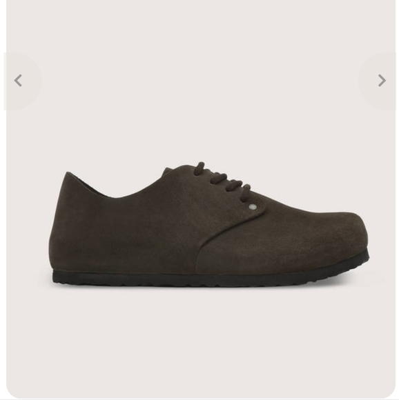 Birkenstock Maine Mocha Suede Classic Lace Up Clog Shoes Unisex size 40 - Picture 2 of 7